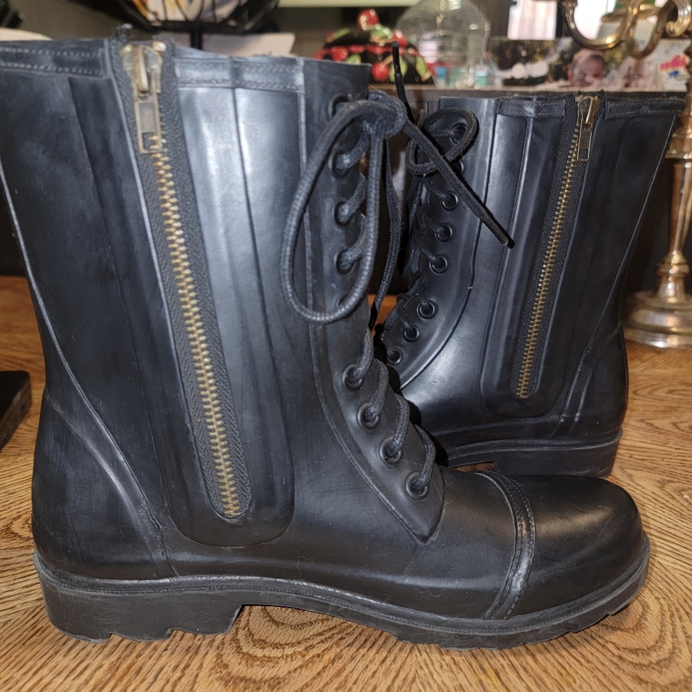 Steve Madden Rubber Combat Boots - Picture 7 of 7